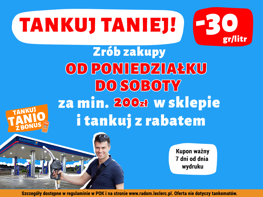 Tankuj Taniej -30 gr/L