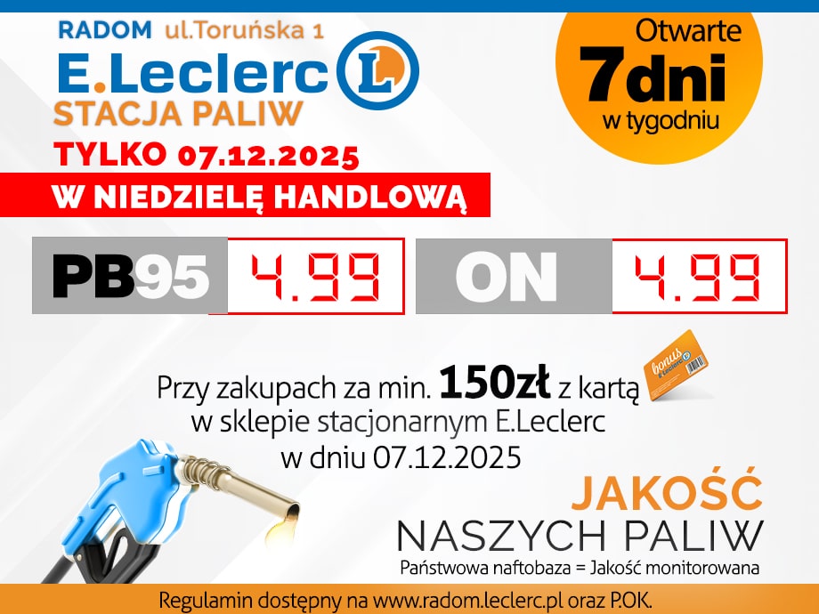 NIEDZIELNE TANIE TANKOWANIE